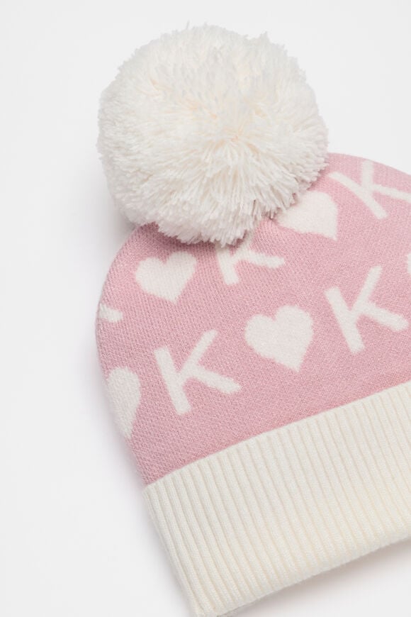 Heart Initial Beanie  K  hi-res