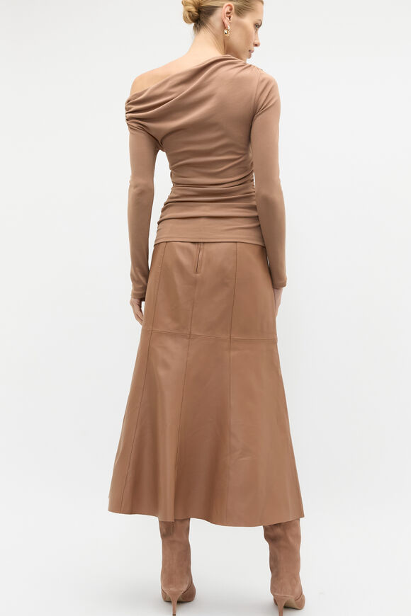 Micro Jersey Off Shoulder Top  Amaretto  hi-res