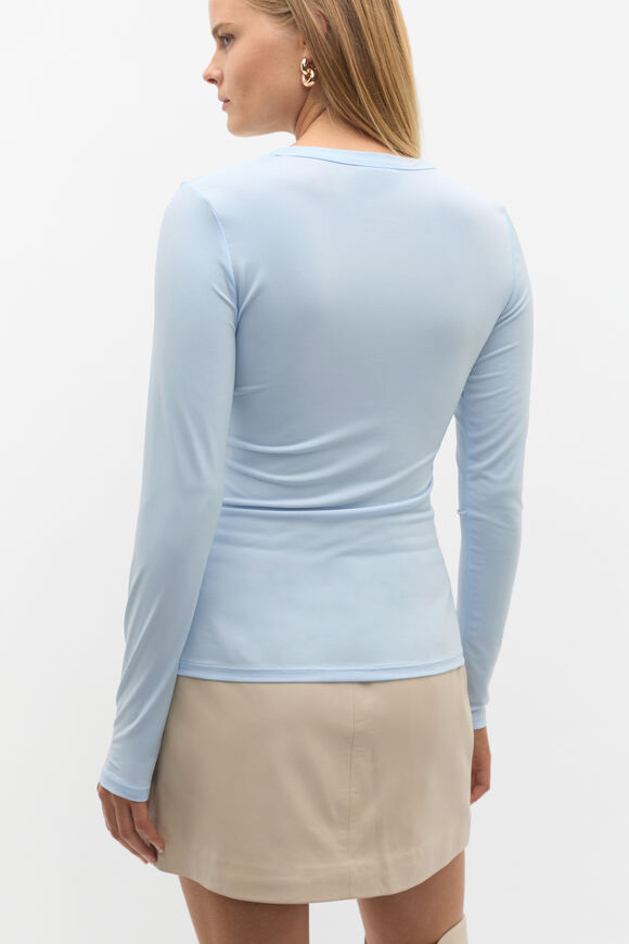 Jersey Long Sleeve Top  Ice Blue  hi-res