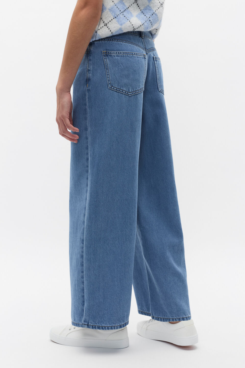 Soft Wide Leg Jean  Mid Wash