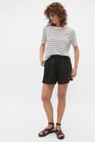 Linen Neat Tee  Black Stripe  hi-res