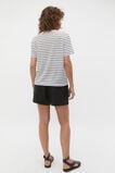 Linen Neat Tee  Black Stripe  hi-res