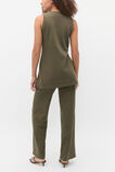 V Neck Button Through Knit Vest  Olive Leaf  hi-res
