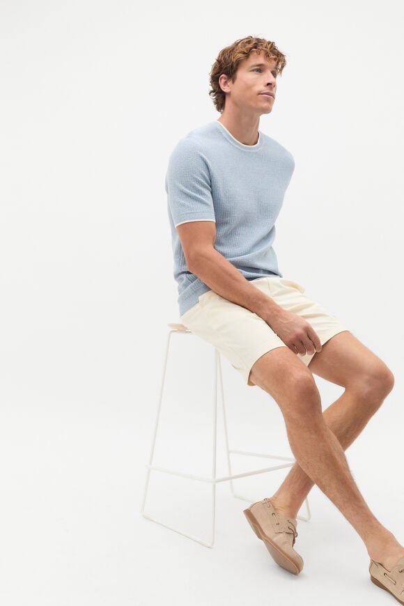 Twisted Yarn Knit Tee  Sailor  hi-res