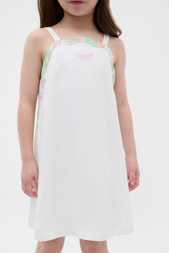 Scallop Spliced Dress  Canvas  hi-res