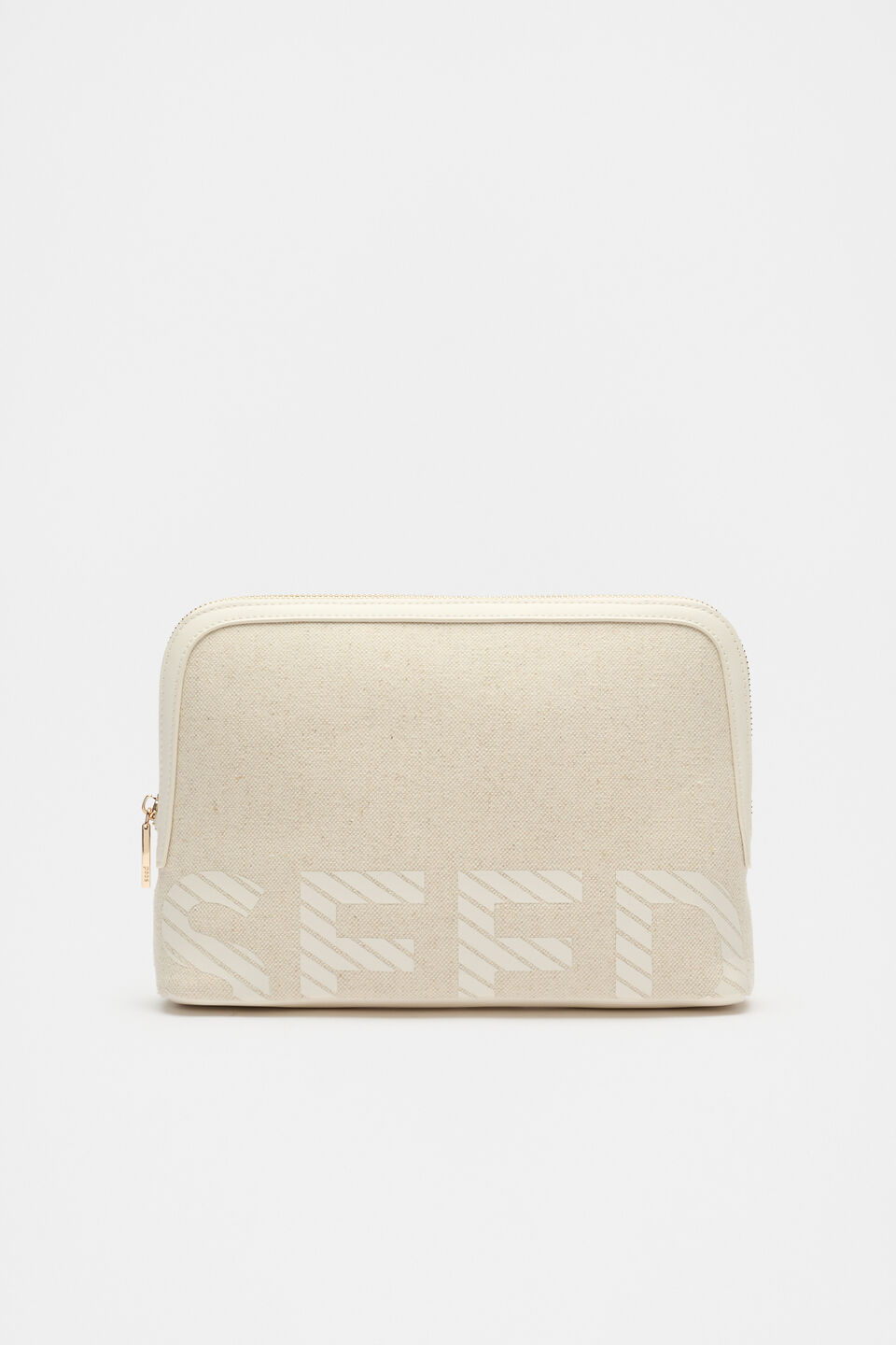 Cropped Logo Pouch  Cream
