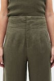 Core Linen Waisted Pant  Olive Leaf  hi-res
