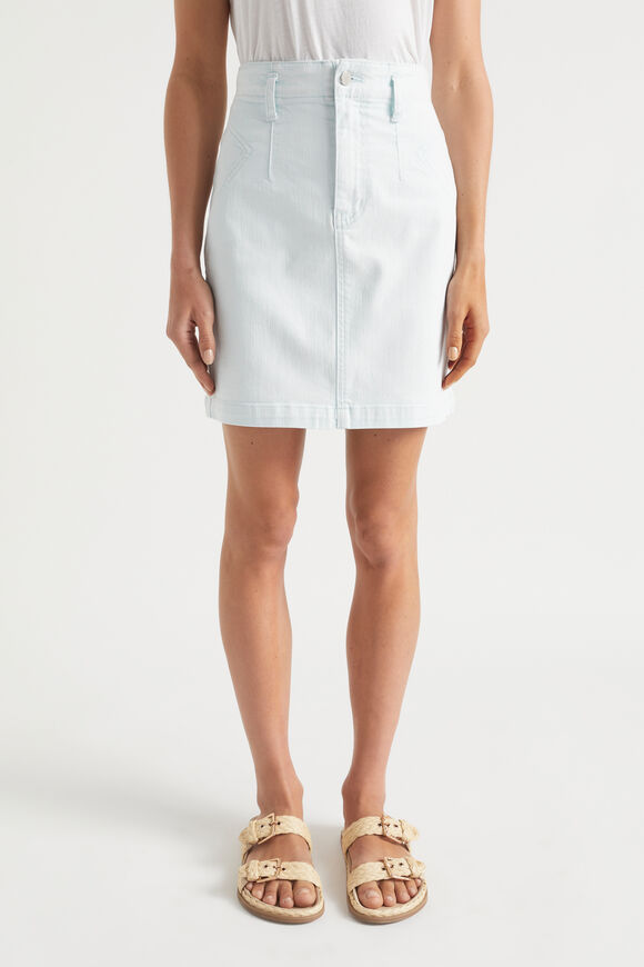Denim Fitted Skirt  Arctic Wash  hi-res