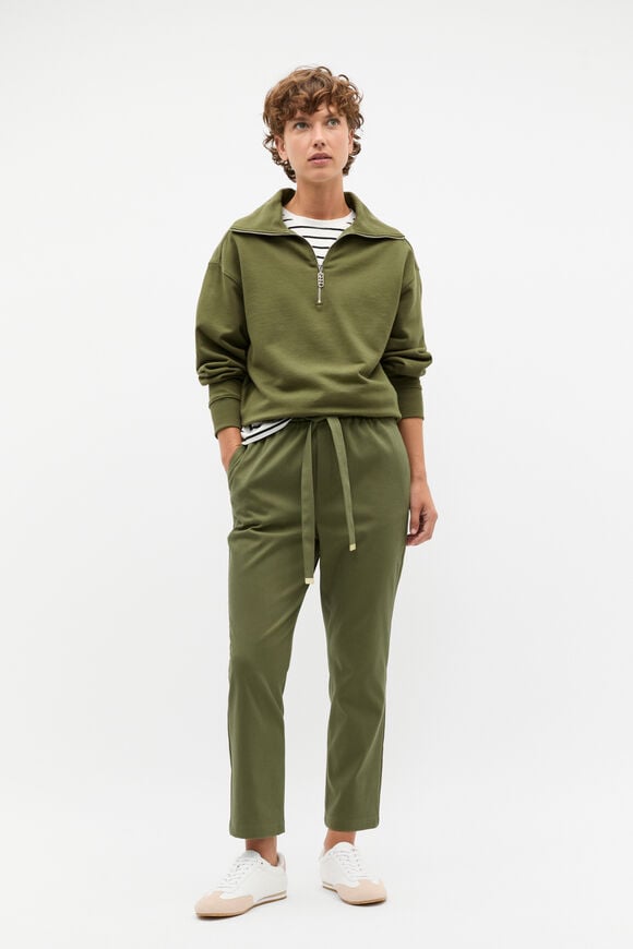 Tapered Leg Tie Pant  Rainforest  hi-res