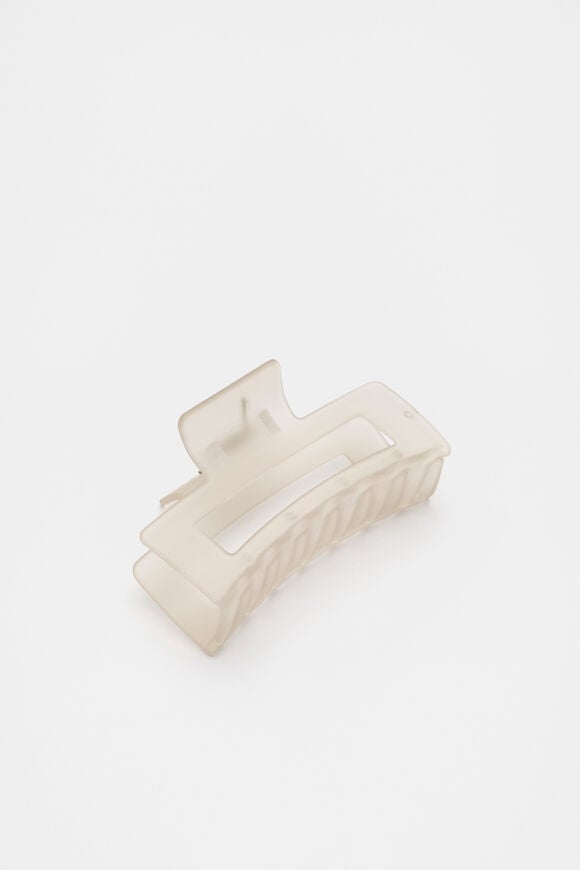 Mini Rectangle Hair Claw  Oat  hi-res
