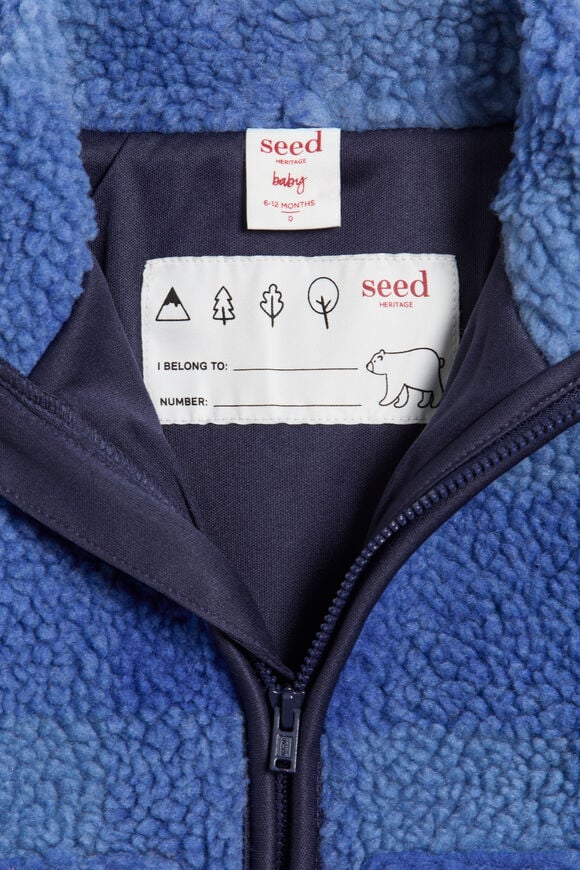 Check Zip Jacket  Moody Blue  hi-res