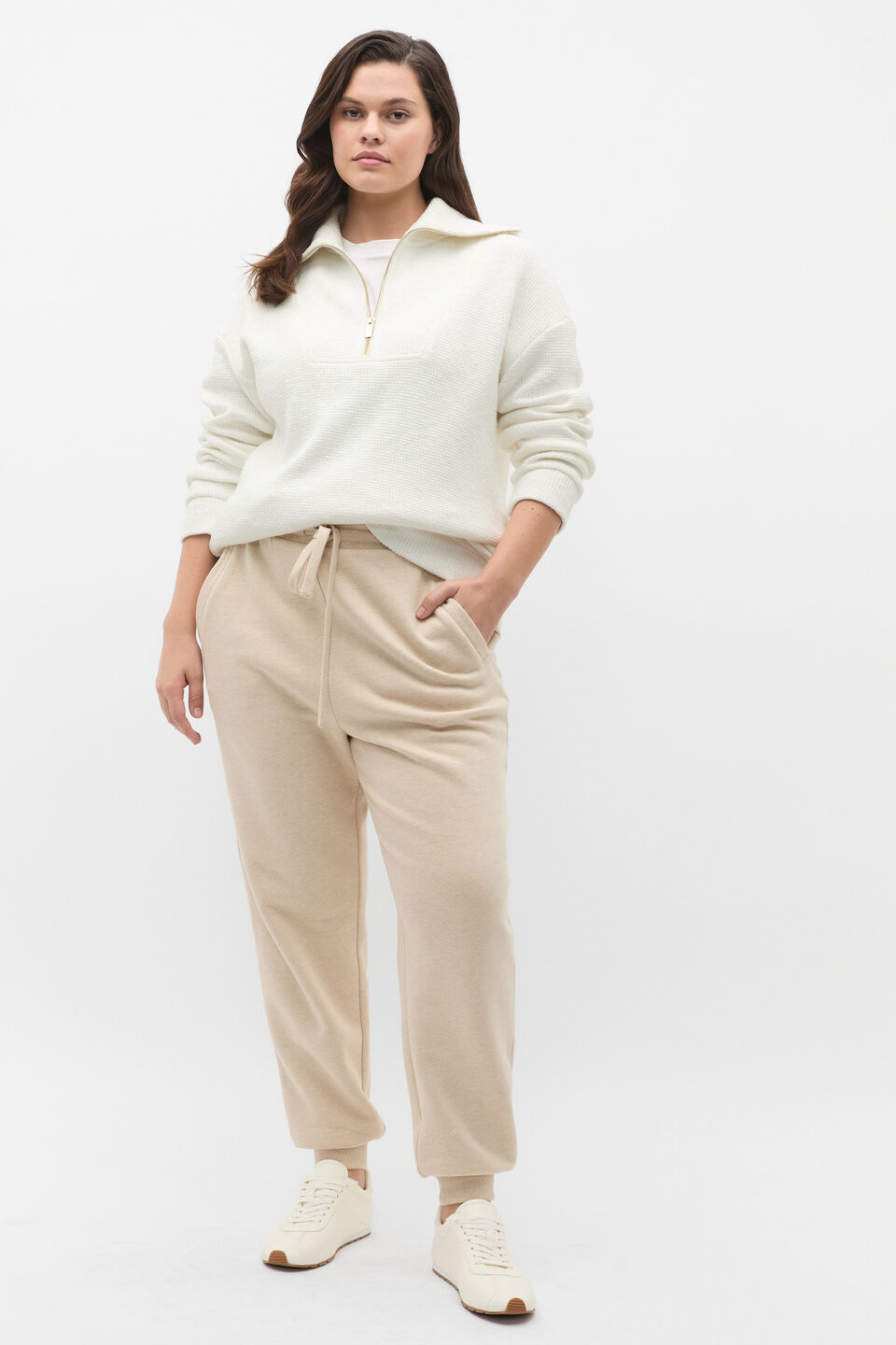 Textured Twist Sweat  Cloud Cream Twist