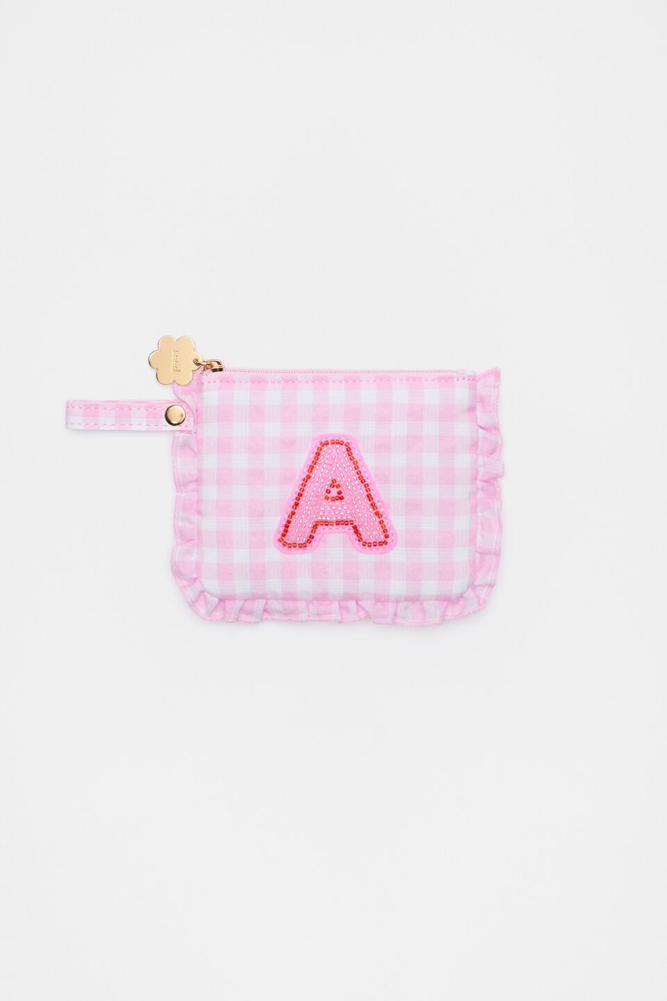 Beaded Initial Purse  A