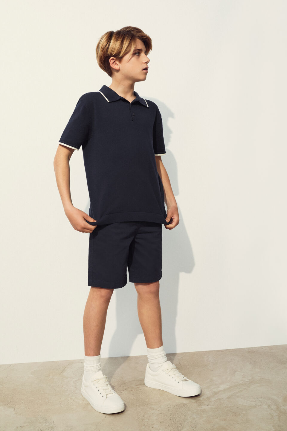 Chino Short  Midnight Blue