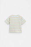 Stripe Rib Logo Tee  Multi  hi-res