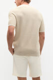 Twisted Yarn Knit Tee  Almond  hi-res