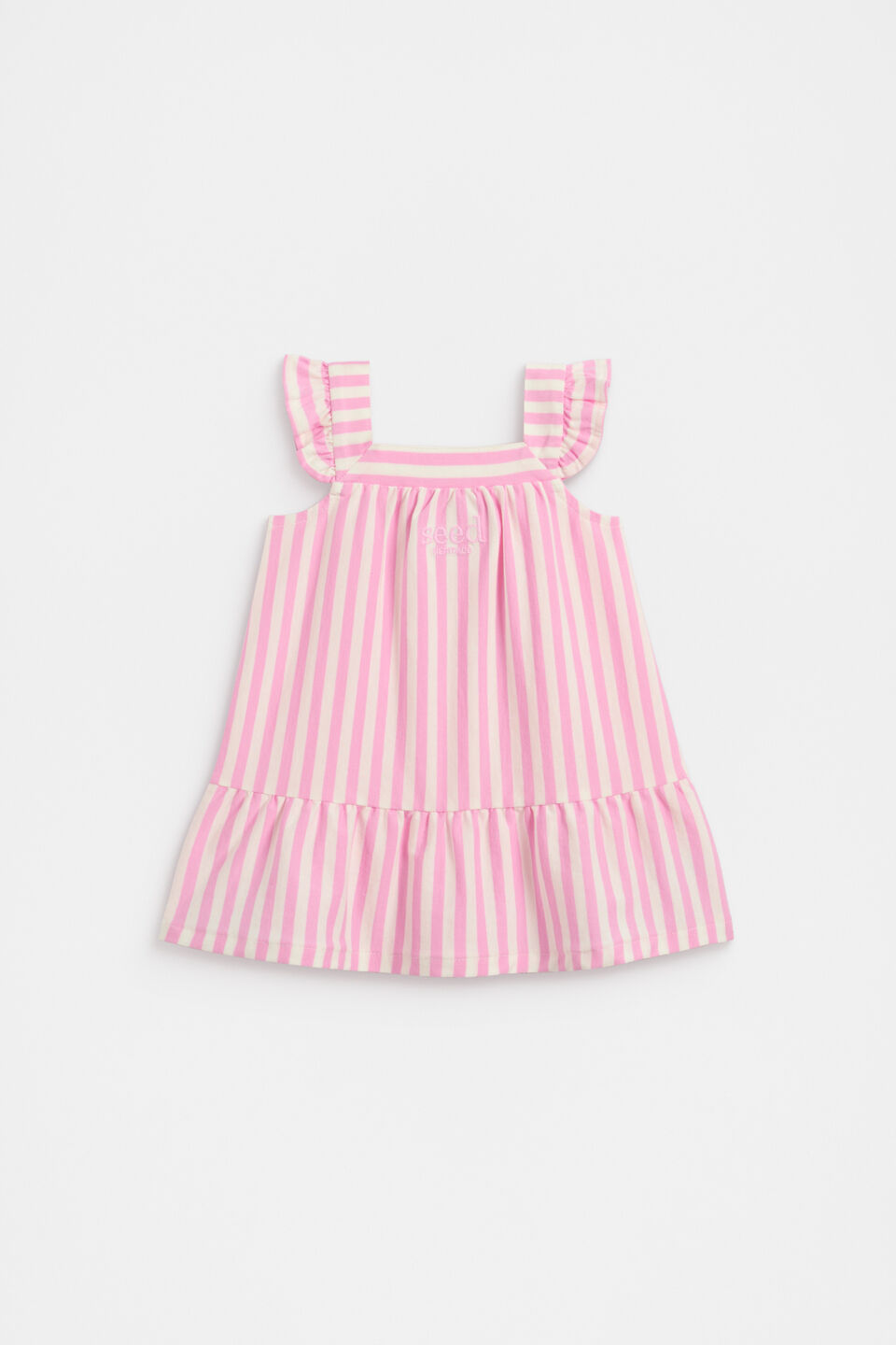 Stripe Logo Dress  Candy Pink