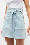 Denim Fit Flare Mini Skirt  Sky Wash  hi-res