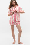 Christmas Stripe Shirt and Short PJ Set  Vintage Cream  hi-res
