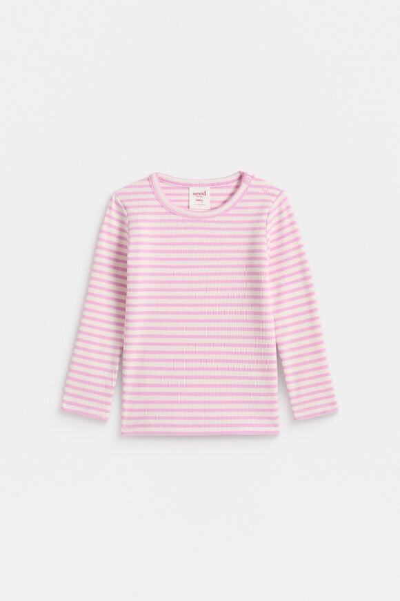 Core Rib Tee  Fairy Floss Stripe  hi-res