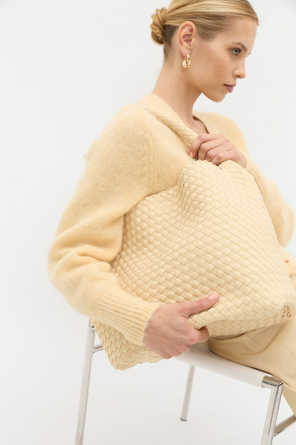 Woven Textured Tote  Marzipan  hi-res