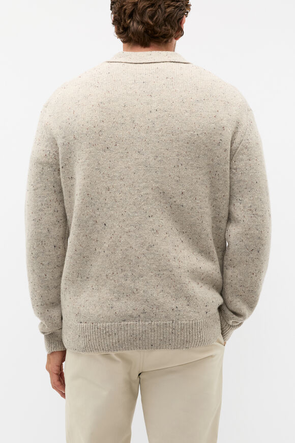 Wool Blend Half Zip  Oat Marle  hi-res