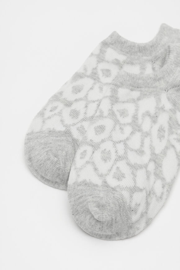 Ocelot Sneaker Sock  Light Grey Marle  hi-res