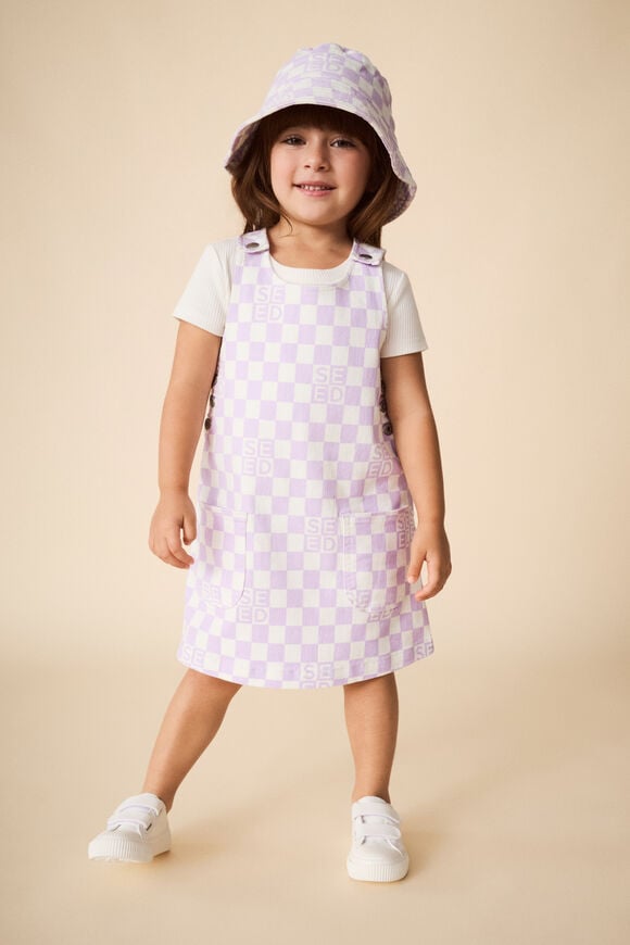 Check Logo Pinafore  Lavender  hi-res
