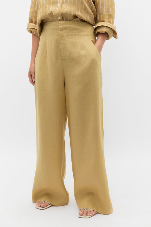 Core Linen Waisted Pant  Honey  hi-res