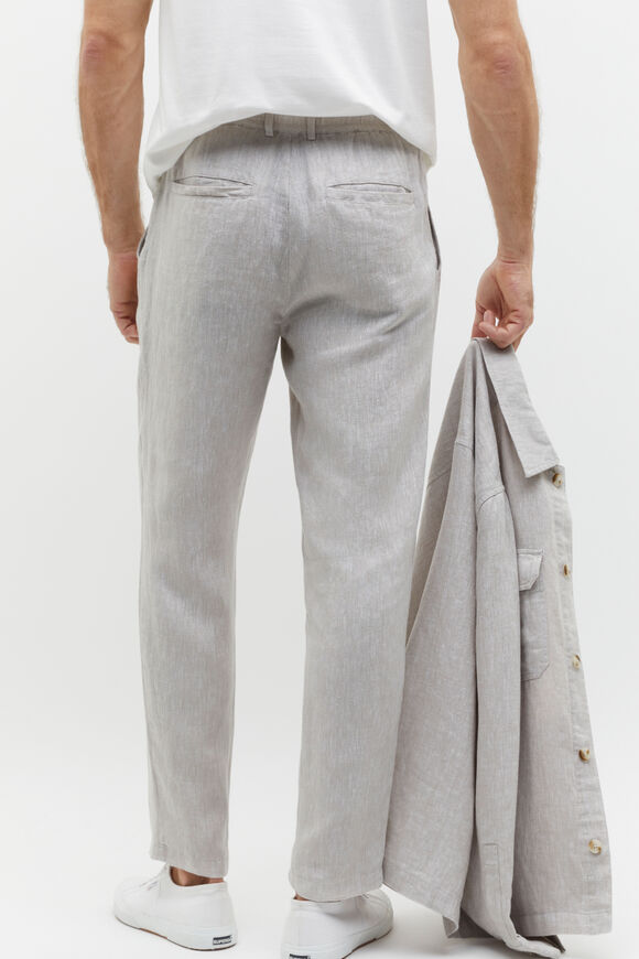Pleat Front Linen Pant  Chalk Crossdye  hi-res