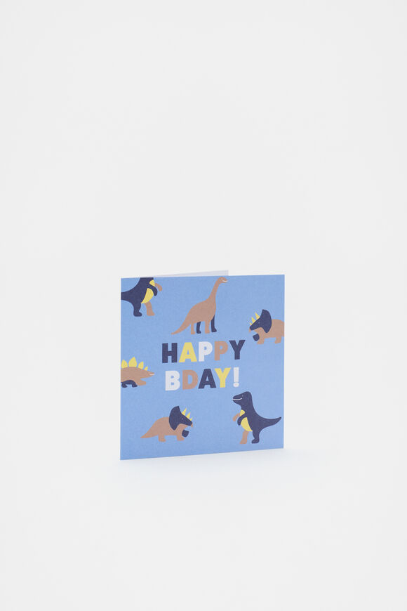 Happy Birthday Dinosaur Card  Multi  hi-res