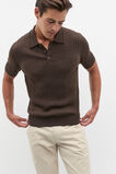Merino Wool Polo  Dark Espresso Marle  hi-res