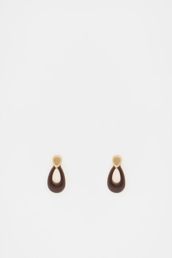 Enamel Small Drop Earring  Merlot  hi-res