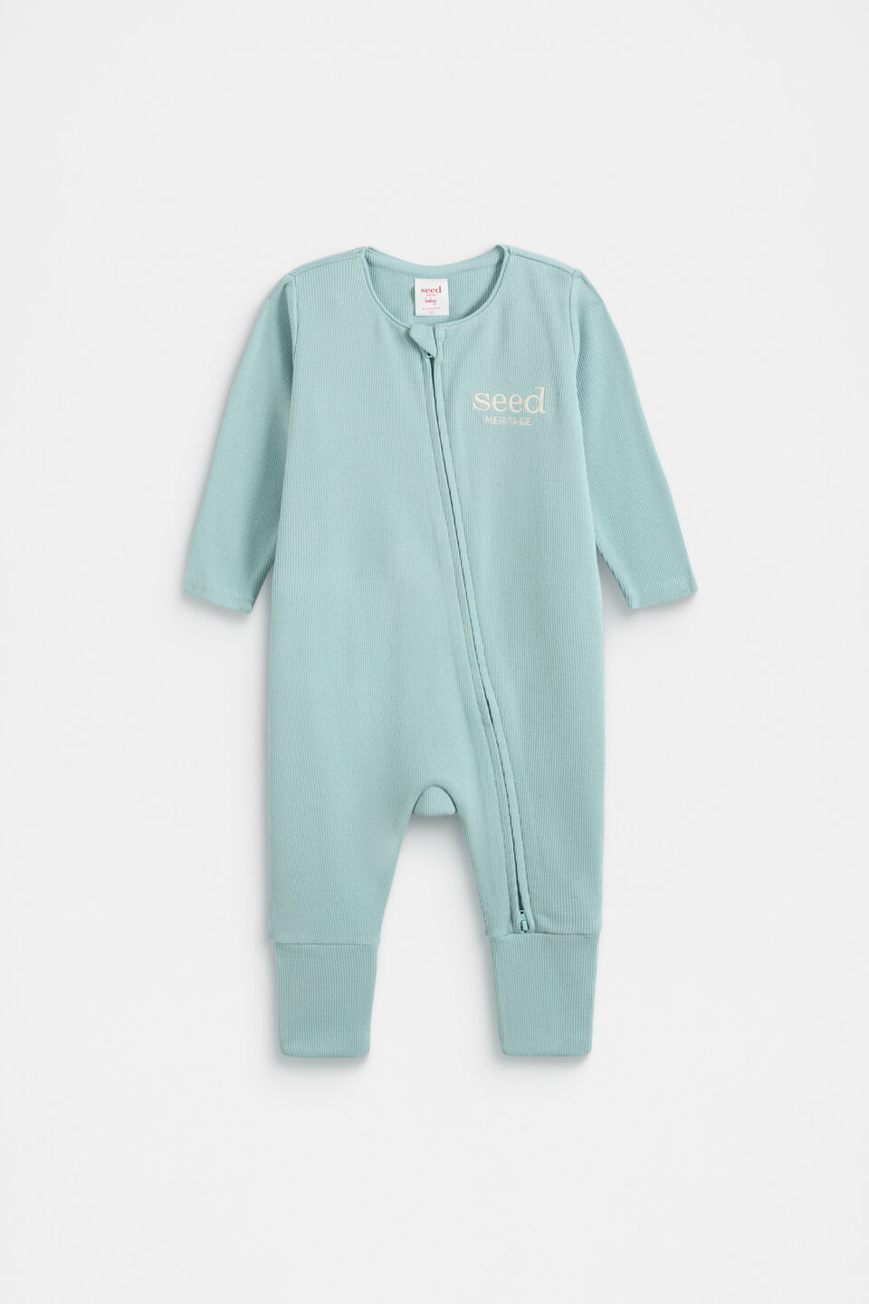 Rib Zipsuit  Seaspray