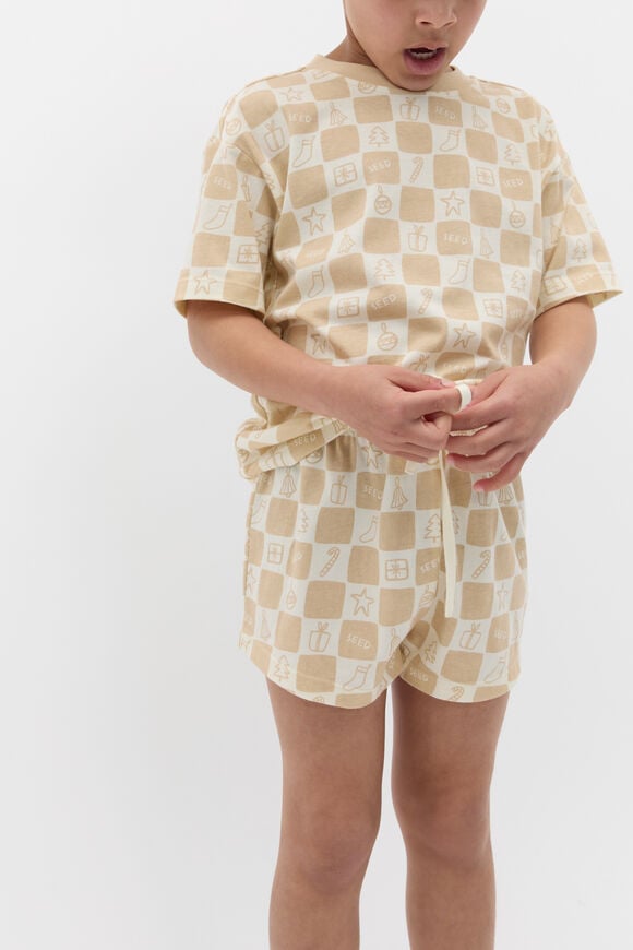 Christmas Check Pyjama  Ecru  hi-res