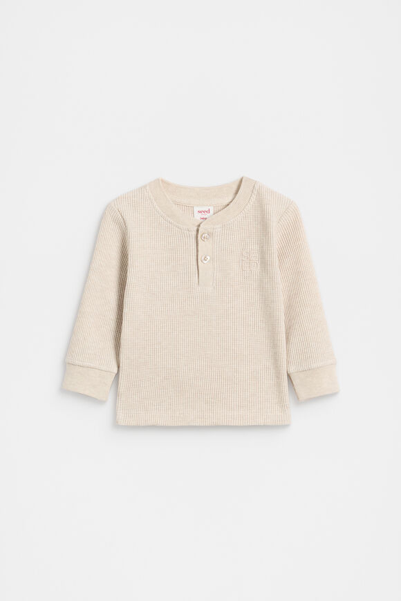 Core Henley Tee  Oat Marle  hi-res