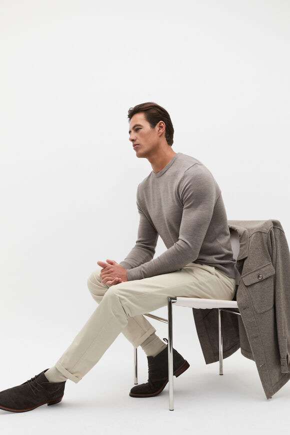 Merino Wool Crewneck  Ash Marle  hi-res