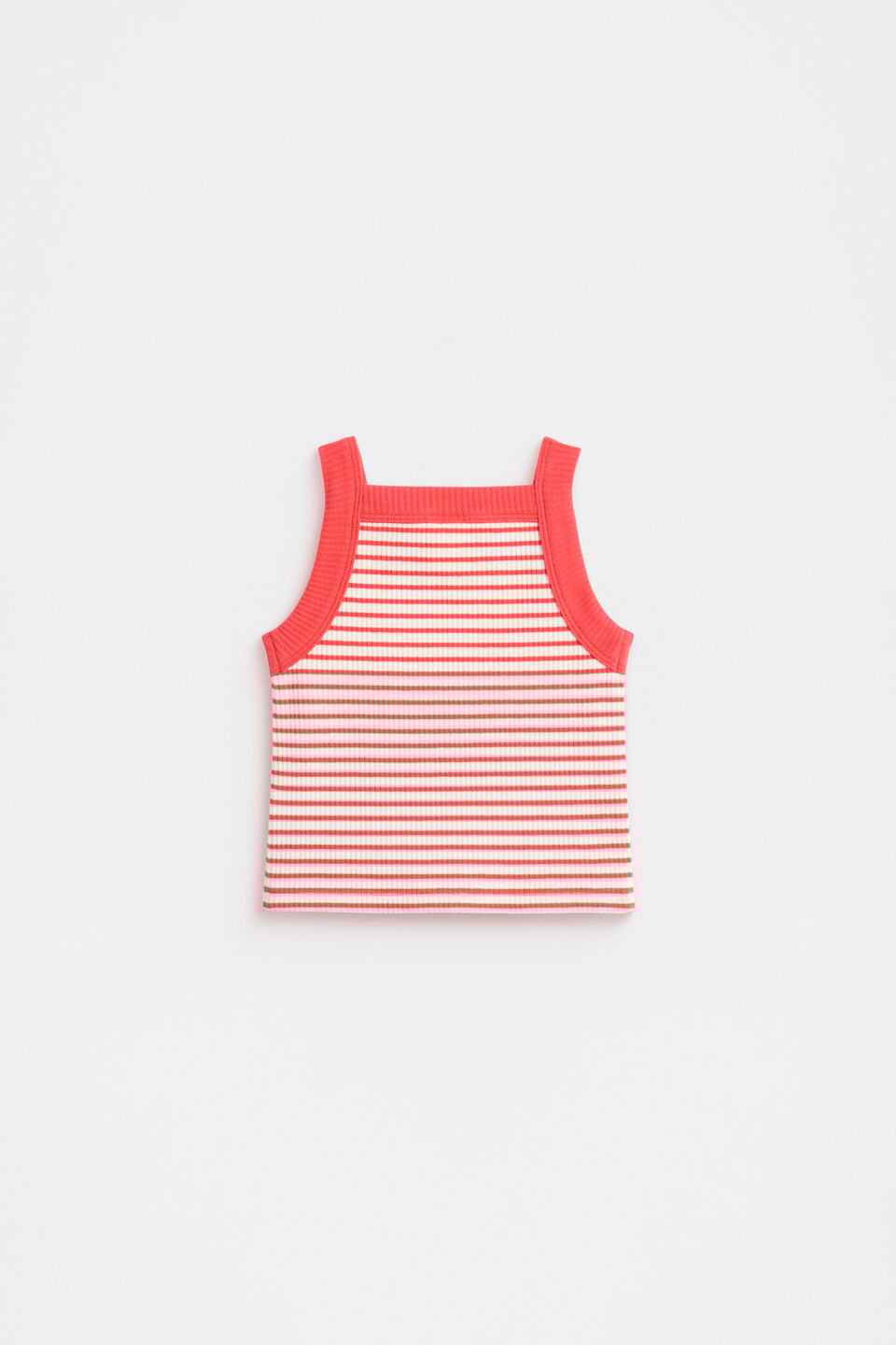 Core Logo Rib Tank  Strawberry Red