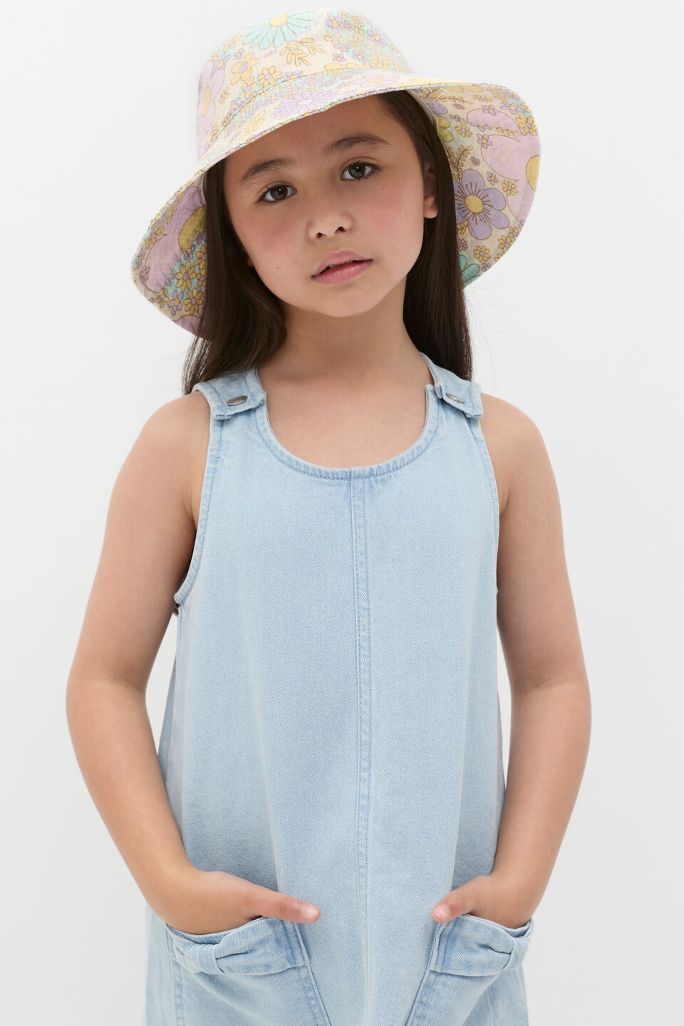 Floral Hat  Vintage Cream