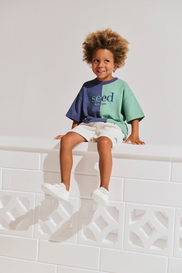 Spliced Logo Tee  Washed Navy  hi-res