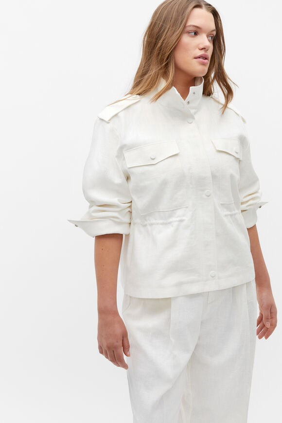 Textured Utility Jacket  Cloud Cream  hi-res