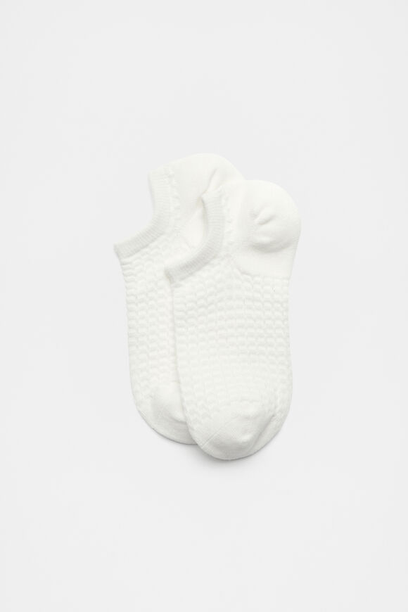 Waffle Sneaker Sock  Cream  hi-res