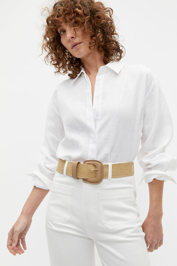 Kylie Woven Stretch Belt  Natural  hi-res