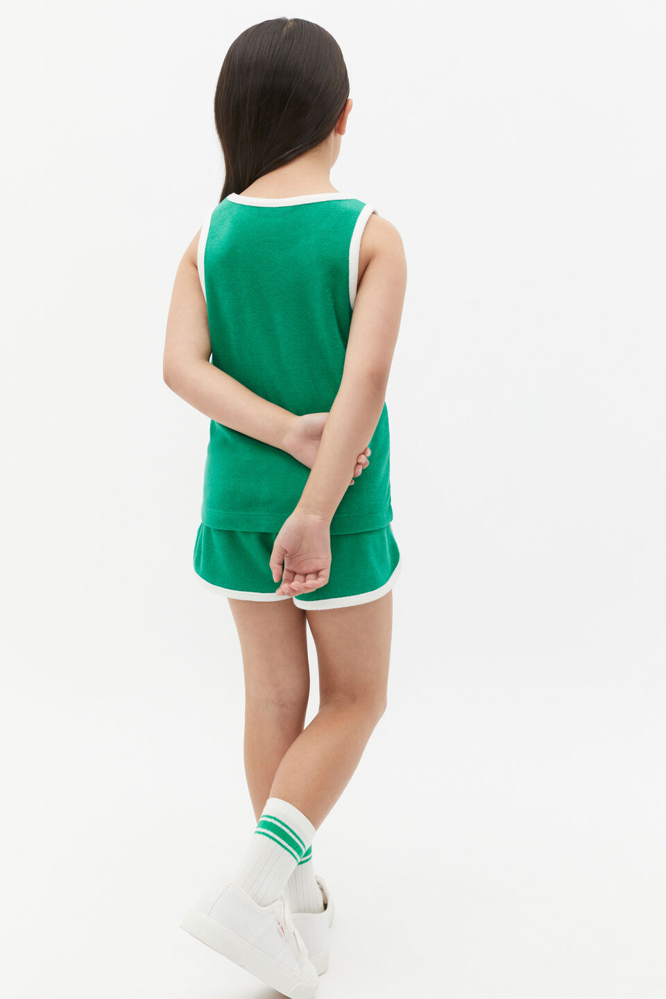 Terry Logo Tank  Tennis Green