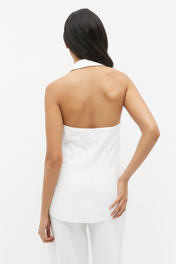 Textured Utility Halter Vest  Whisper White  hi-res