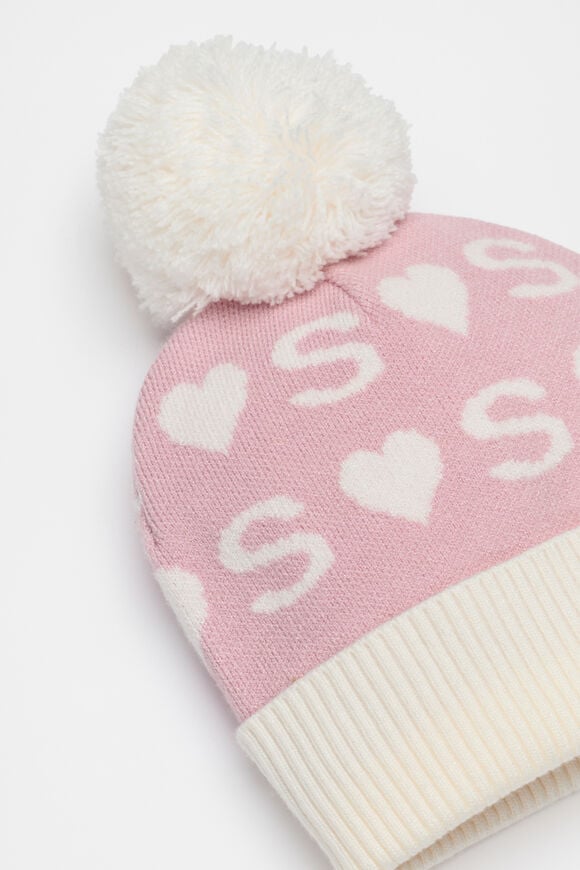 Heart Initial Beanie  S  hi-res