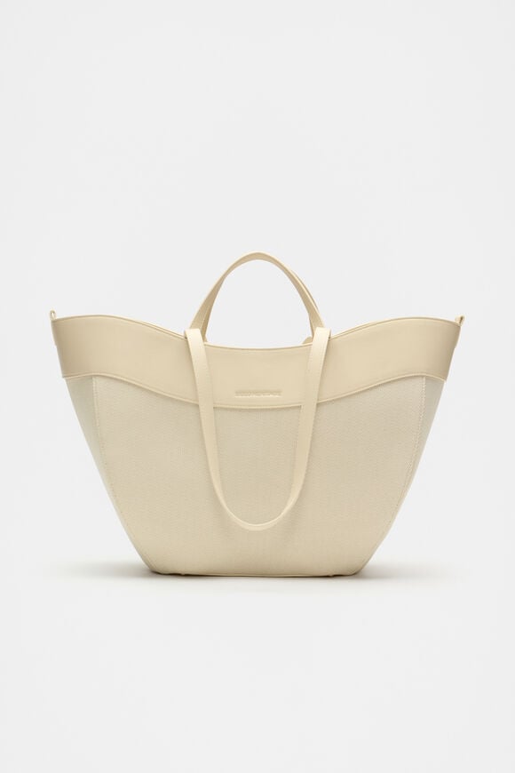 Textured Curved Tote  Light Marzipan  hi-res