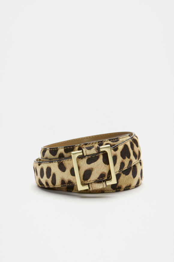Audra Narrow Belt  Ocelot  hi-res