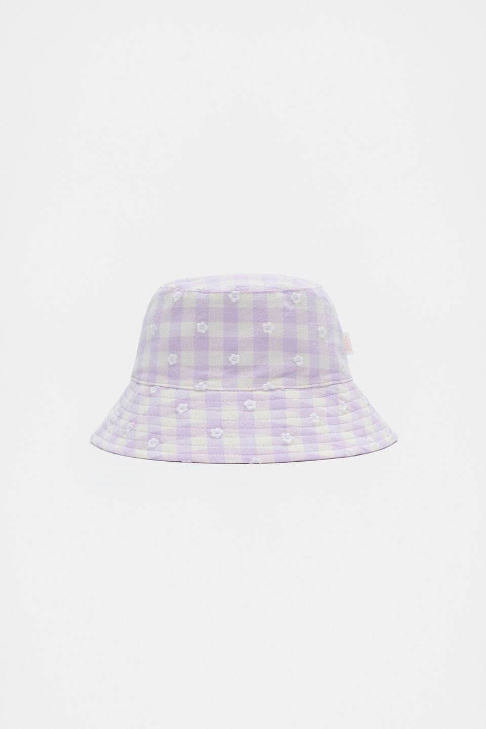 Gingham Embroidered Bucket Hat  Multi