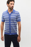Jacquard Stripe Knit Shirt  Cobalt  hi-res